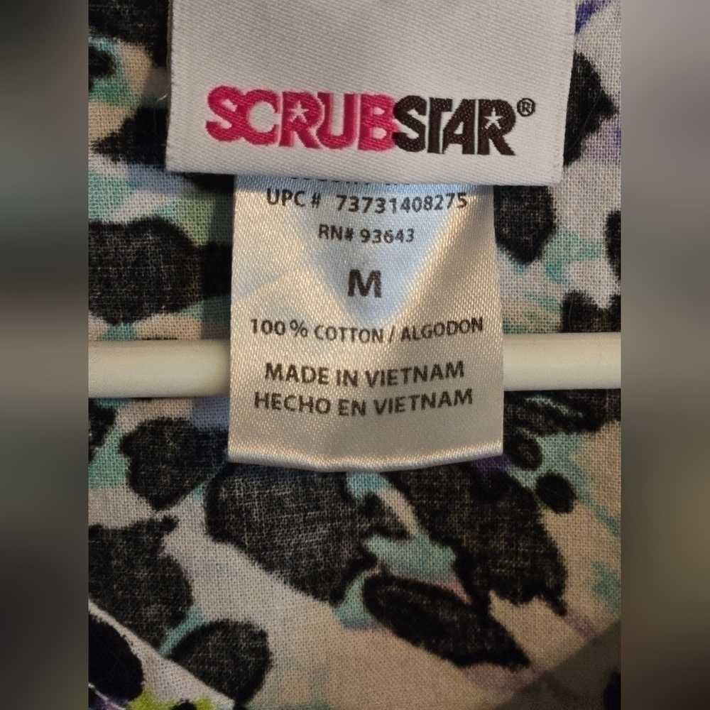 NWOT, ScrubStar, Women's Multicolor Scrub Top, Size: Medium, Gorgeous Top!!! - Picture 8 of 9